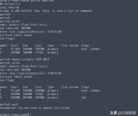 磁盘管理|分区操作|linux系统中使用parted安全删除分区方法