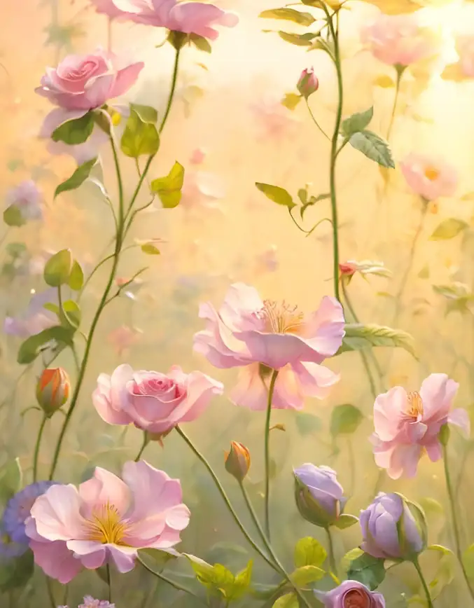 绘画教程🌸花朵艺术：新手也能轻松学会唯美花卉的简单画法