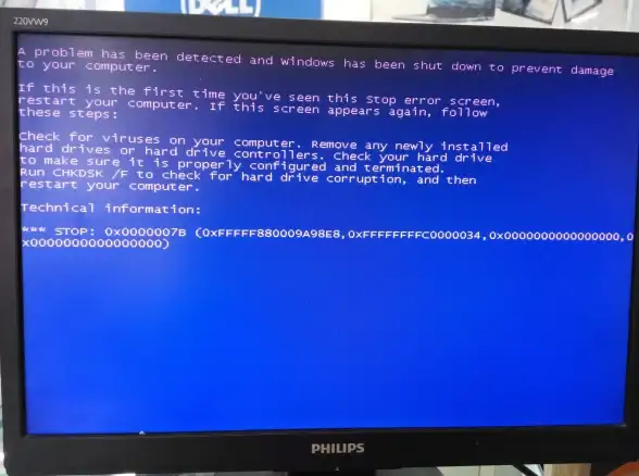 蓝屏故障💻电脑蓝屏错误0x0000007B的处理方法与修复步骤
